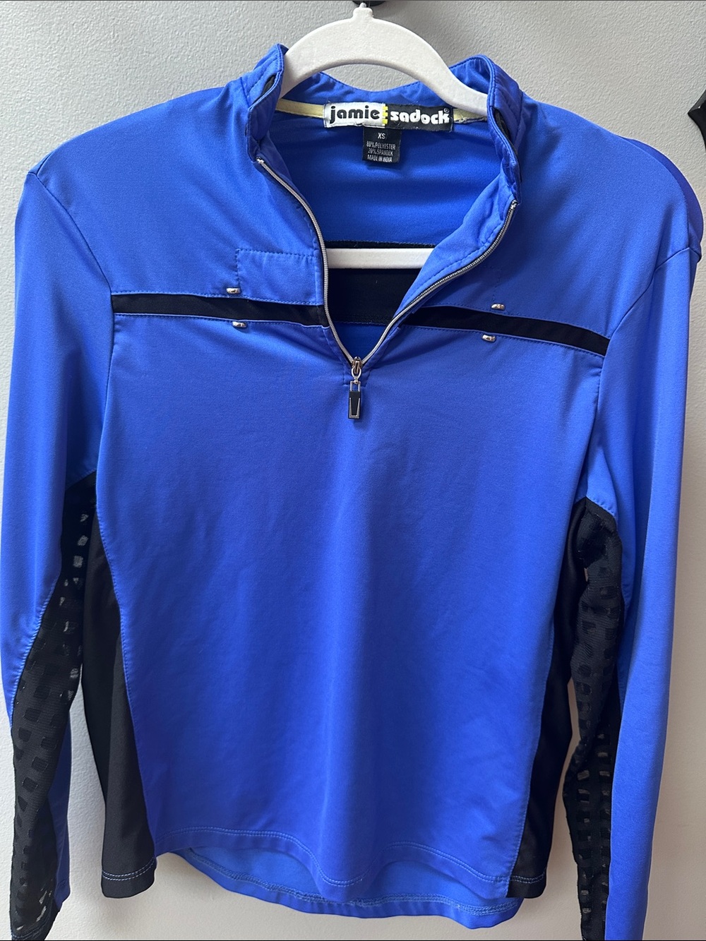 jamie sadock Royal Blue Quarter-Zip Top with Black Accents